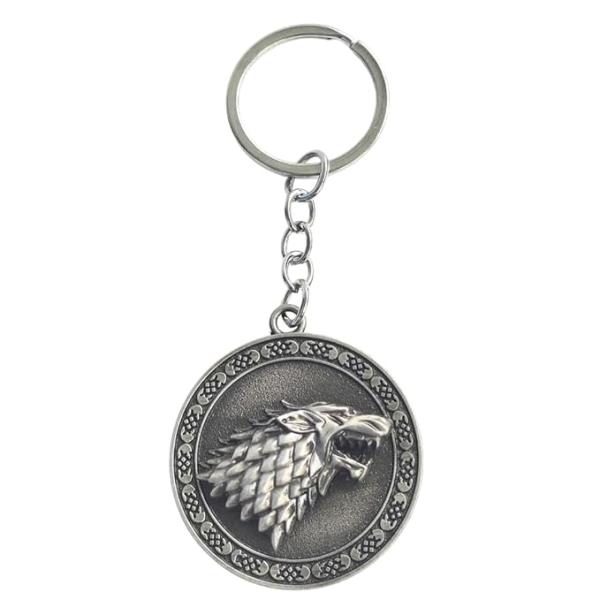 Cool Metal Keychain for Men – Rotating Wolf Design Key Ring | Unique & Aesthetic Keychain Gift for Guys – collectible keychain accessory for car, bike and bag keys
